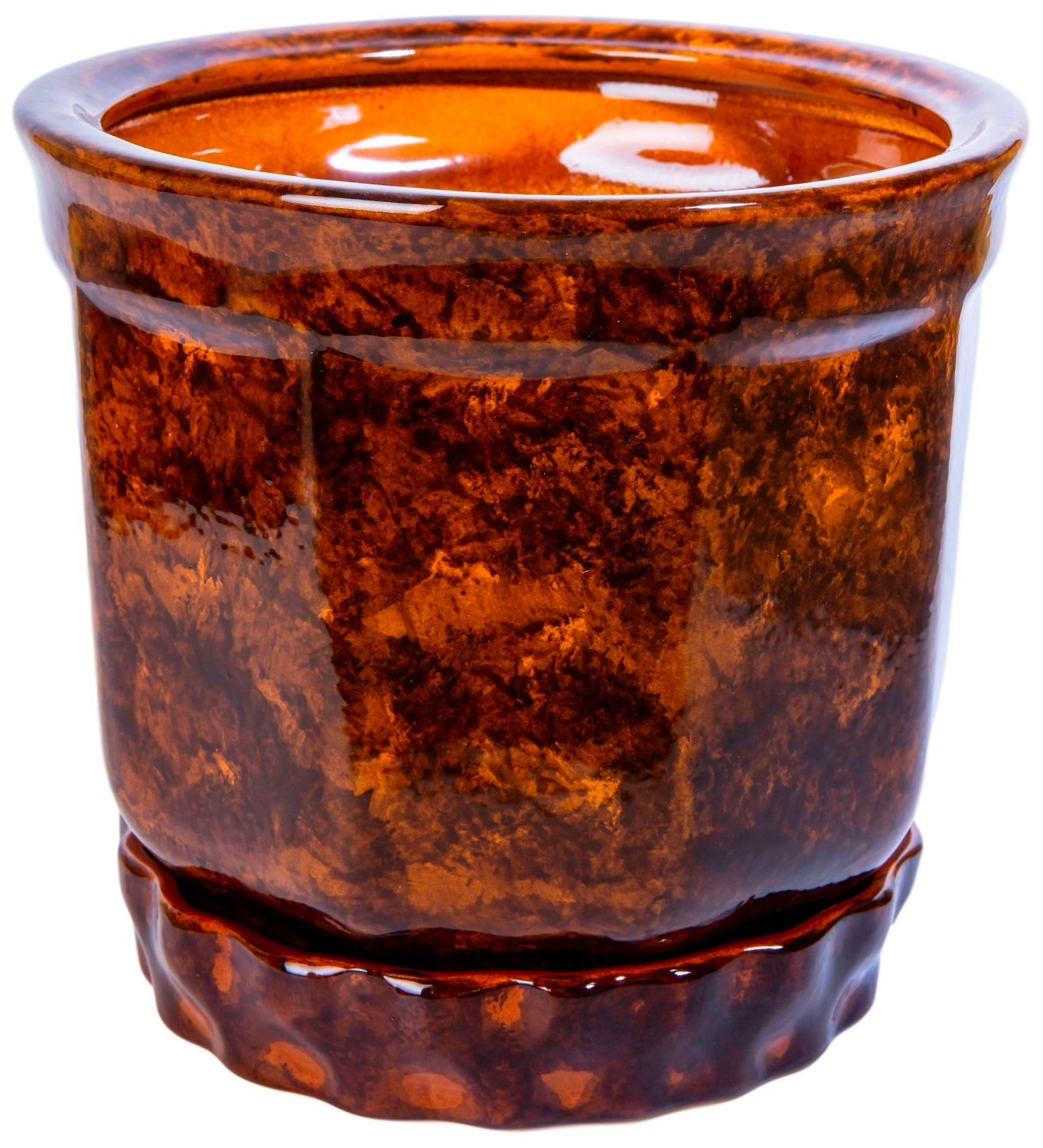 Горшок d21 см керамический коричневый