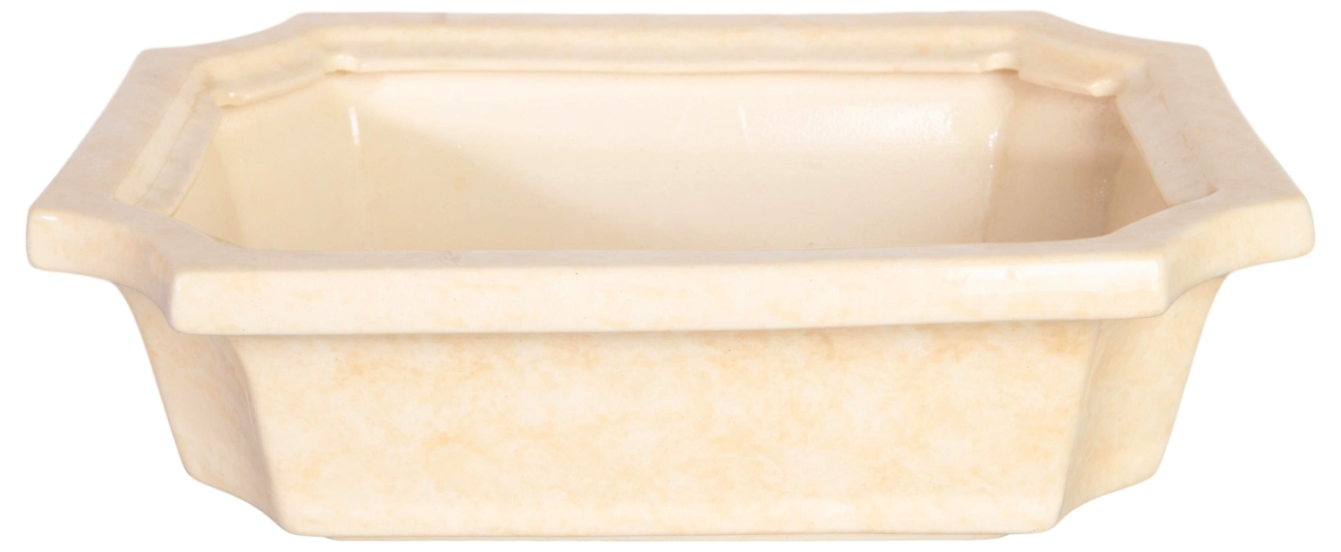 Горшок Бонсайница 28х28х11,5 см керамический бежевый