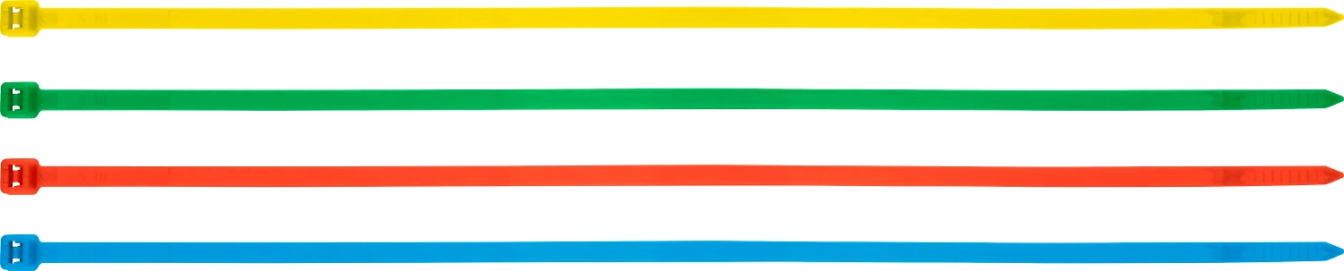 Стяжки кабельные 4,2х300 мм ПВХ цветные 100 шт