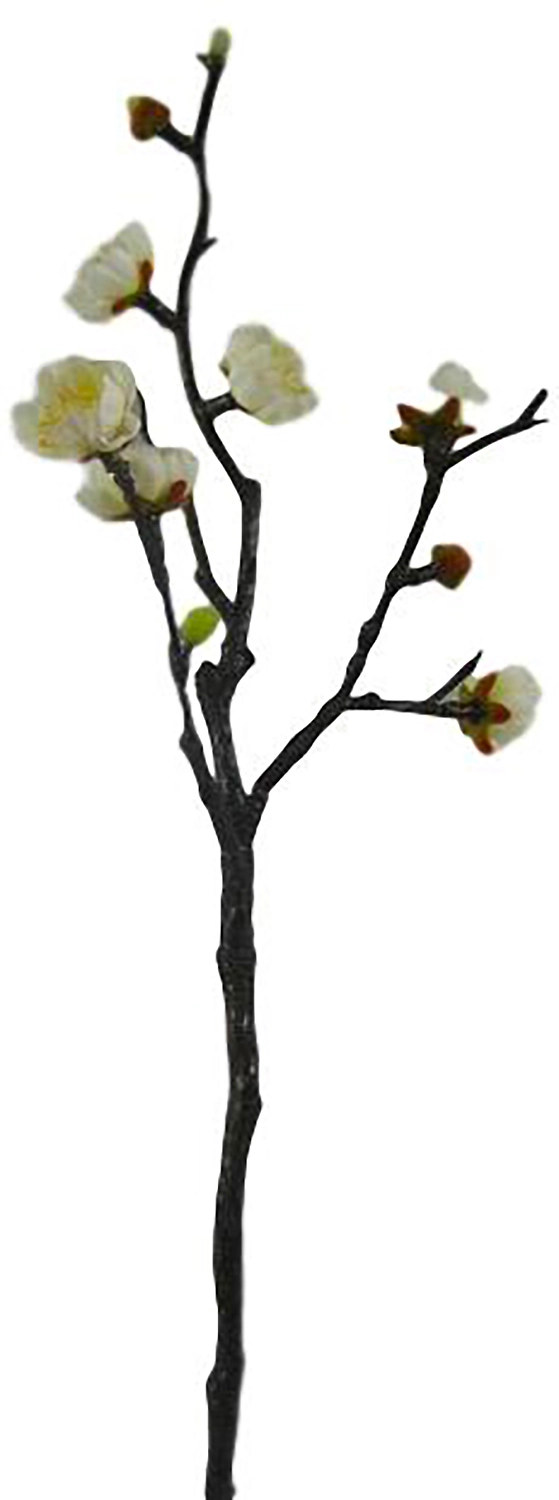 Искусственная ветка слива белая 32 см