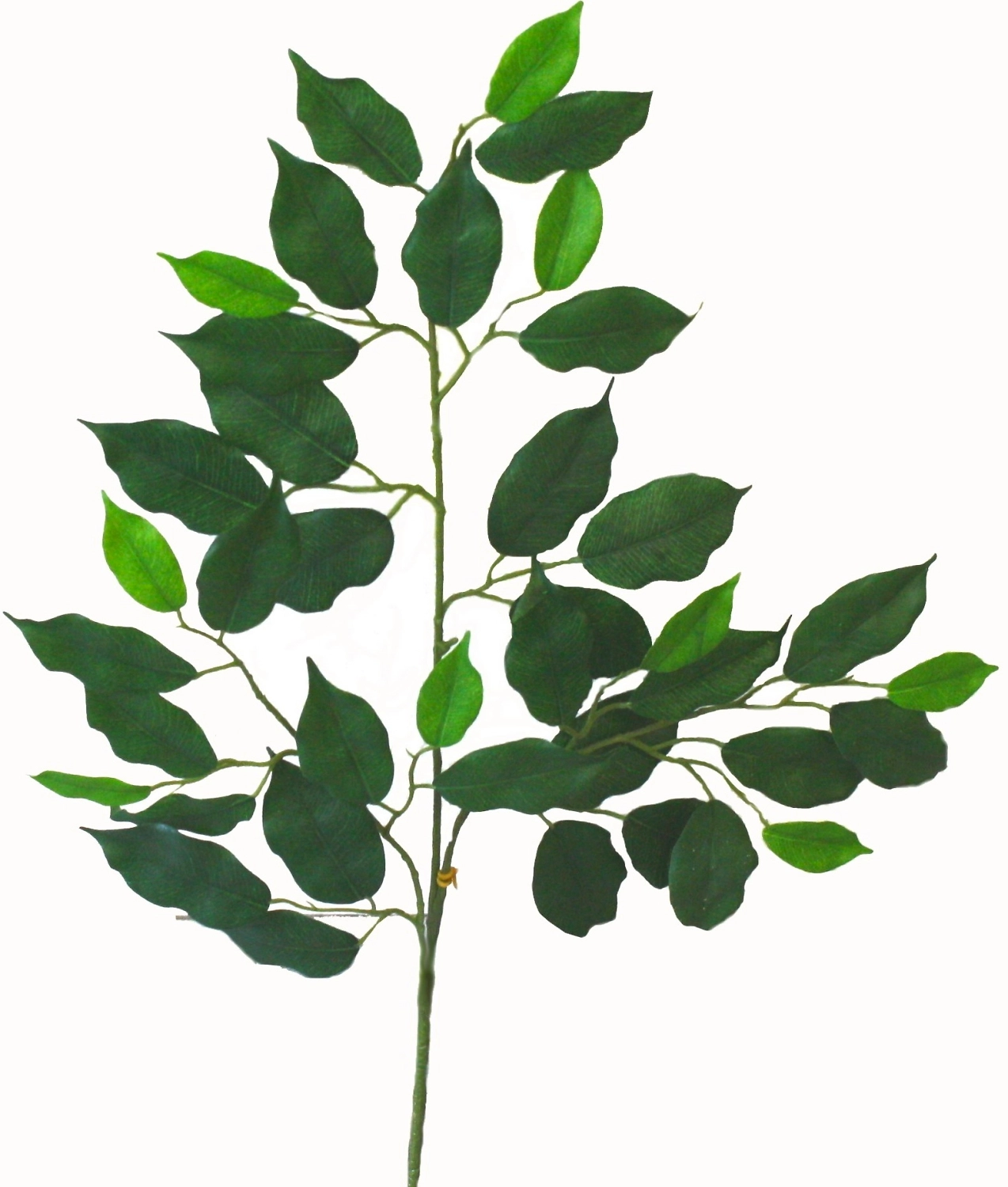 Искусственная ветка фикус зеленый 60 см