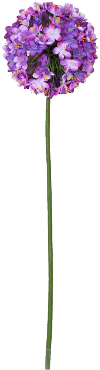 Цветок искусственный Лук шаровидный синий 67 см