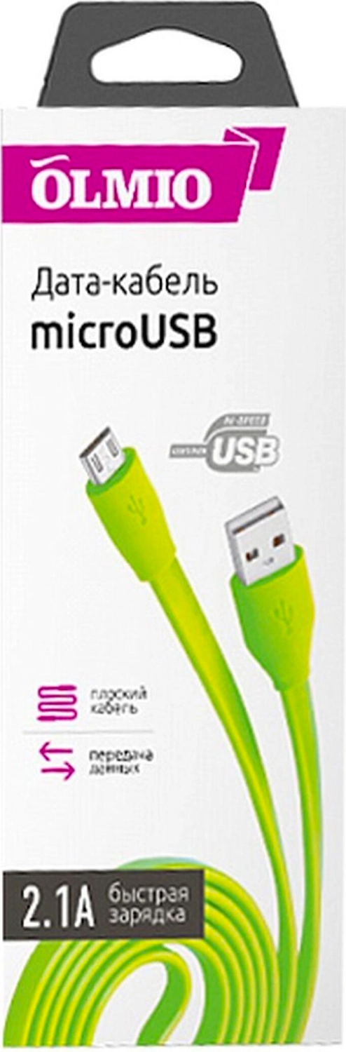 Кабель телефонный OLMIO micro-USB 1-жильный 1 м