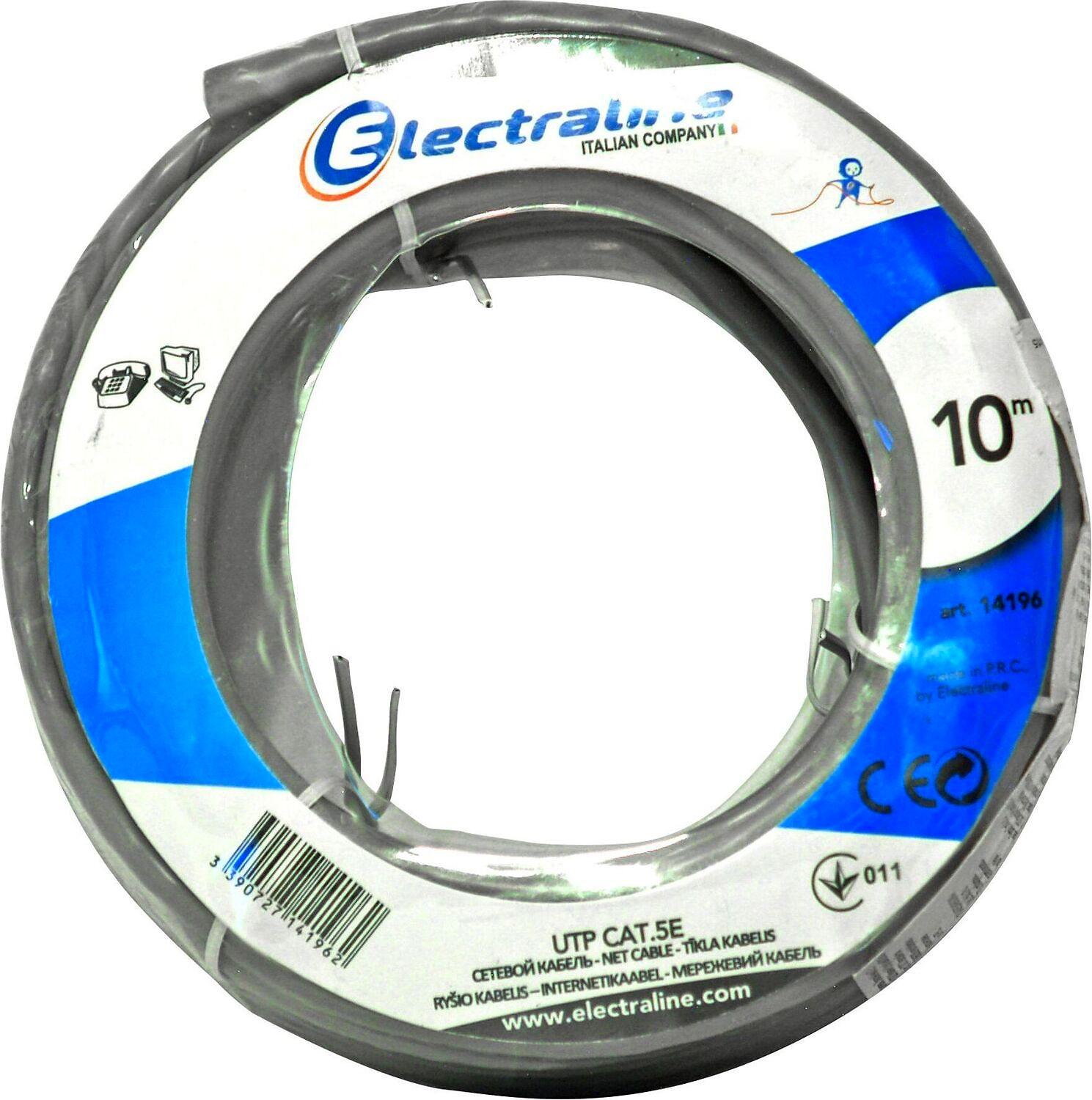 Кабель сетевой Electraline UTP КАТ.5Е 10 м