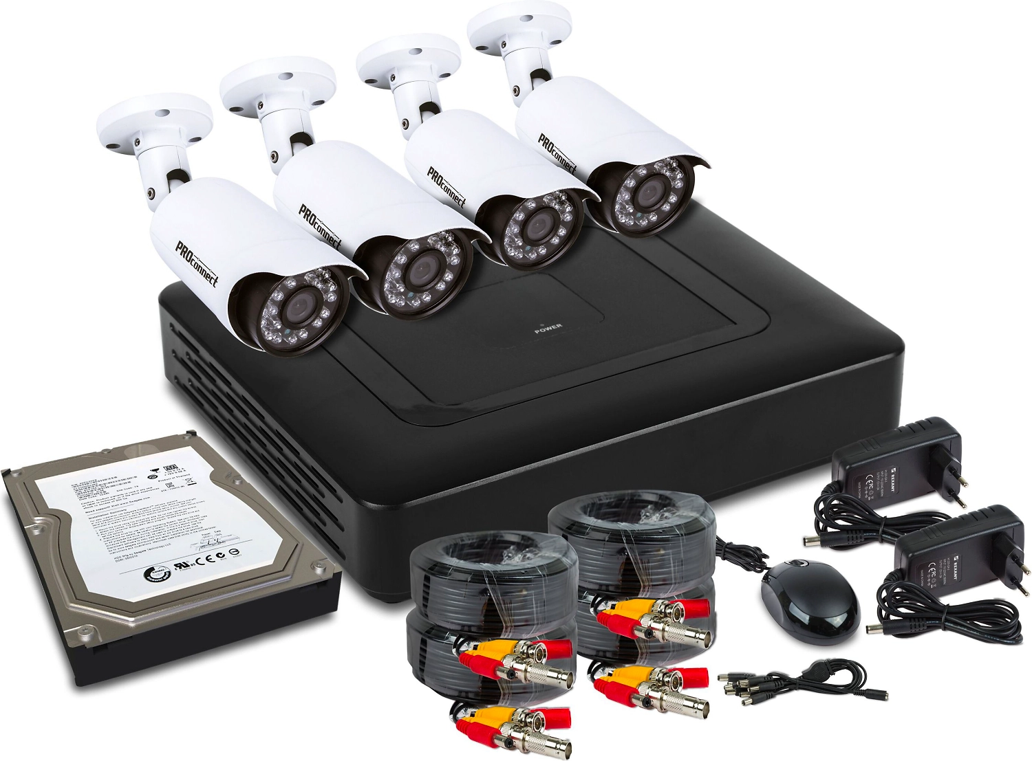 Комплект камер видеонаблюдения ProConnect 1080p 4 камеры