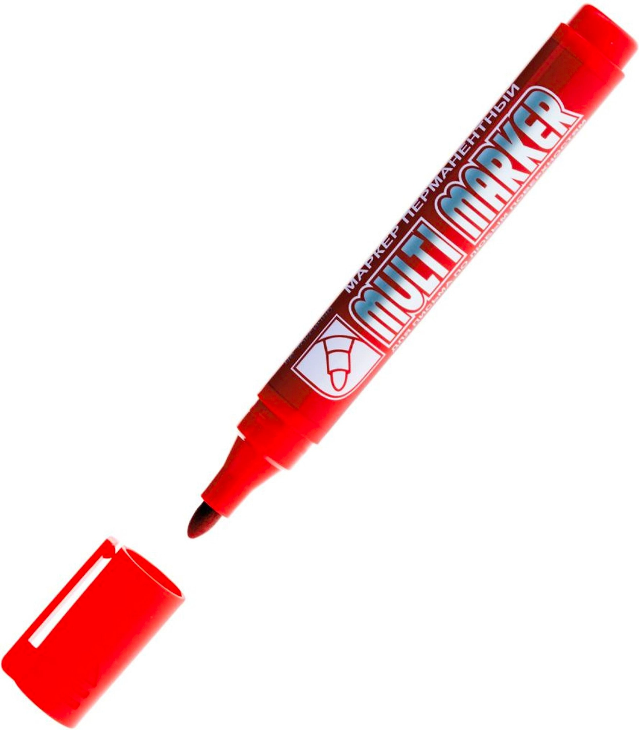 Маркер пермаментный Crown MULTI MARKER 002674 красный пулевидный 1 шт