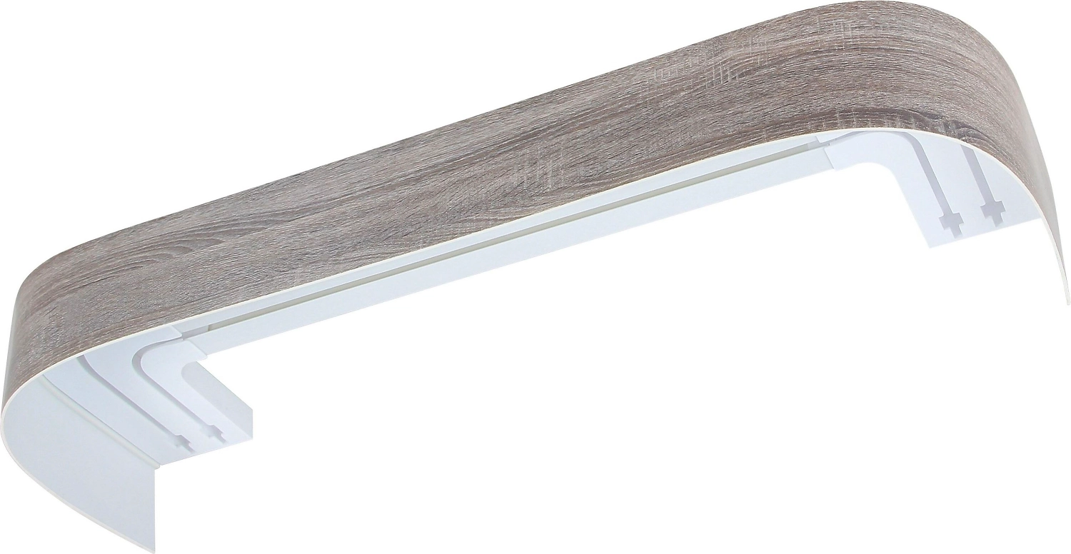 Карниз для штор LEGRAND Галант потолочный двухрядный дуб оксфорд 200 мм