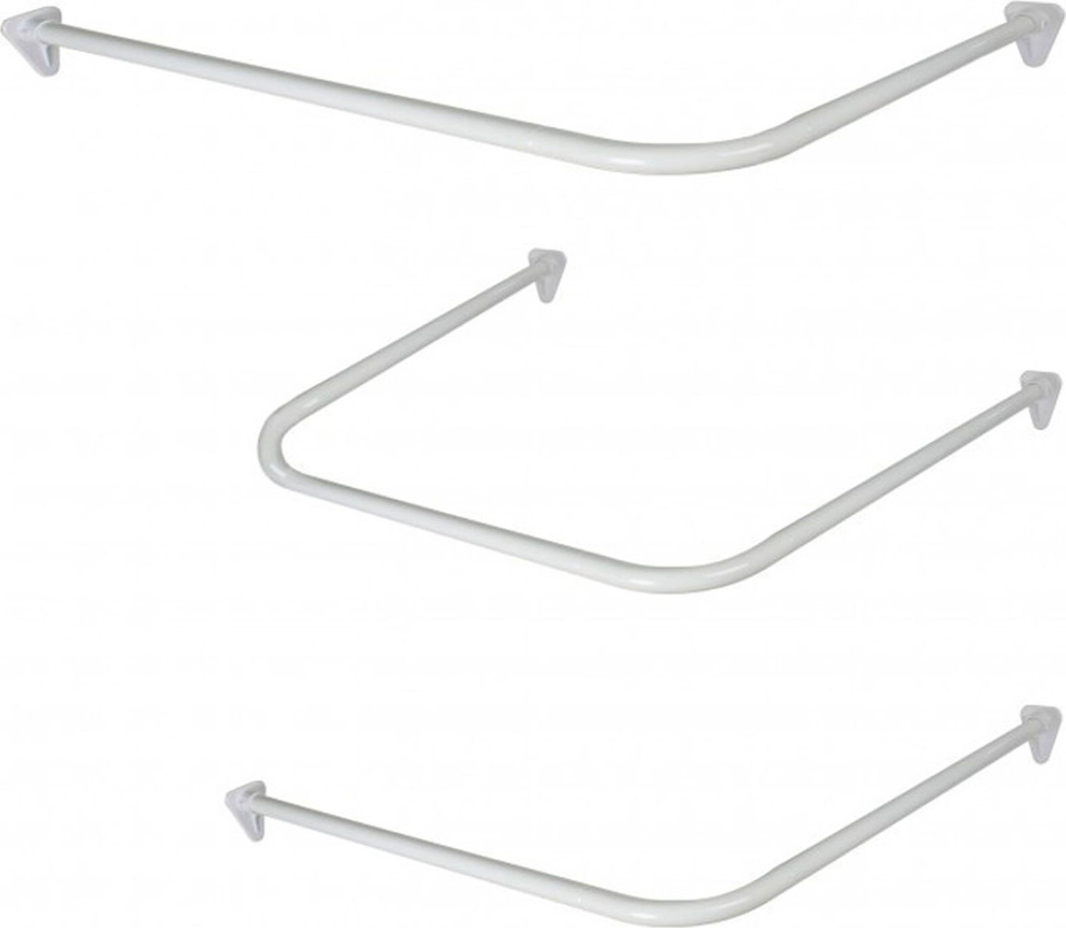 Карниз для штор Euroshowers универсальный однорядный белый 90 см