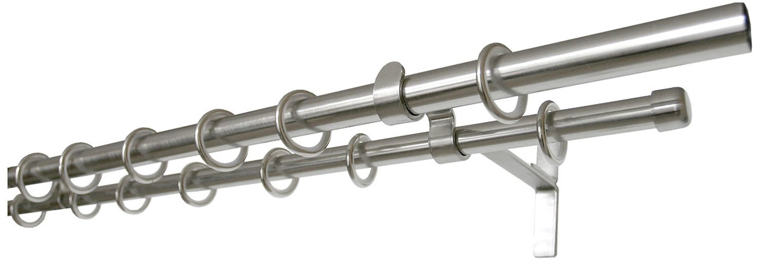 Карниз для штор Уют ОСТ настенный двухрядный d20 мм сталь 240 см