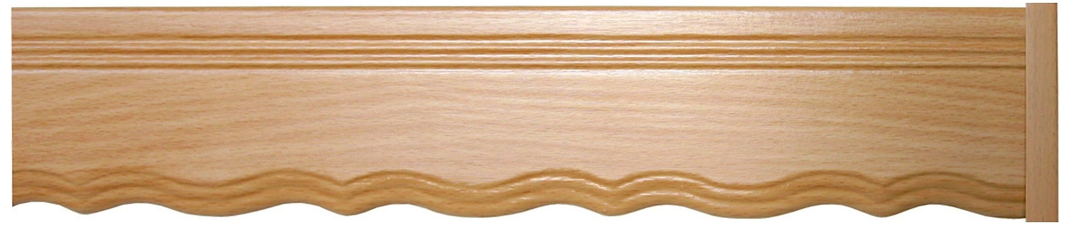 Карниз для штор Уют Болонья 302К потолочный двухрядный натуральное дерево 300 см