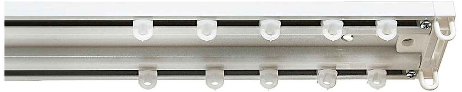 Карниз для штор Уют потолочный двухрядный алюминий белый 160 см