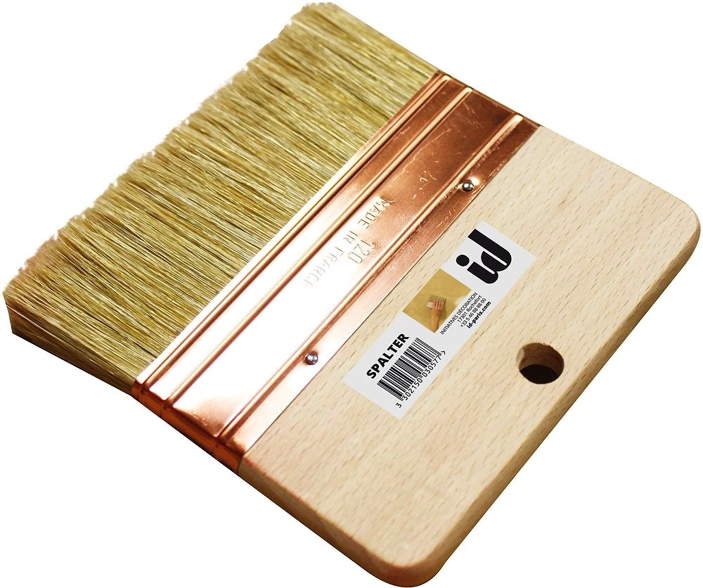 Кисть плоская ID SPALTER натуральная щетина широкая бежевая 120х10 мм