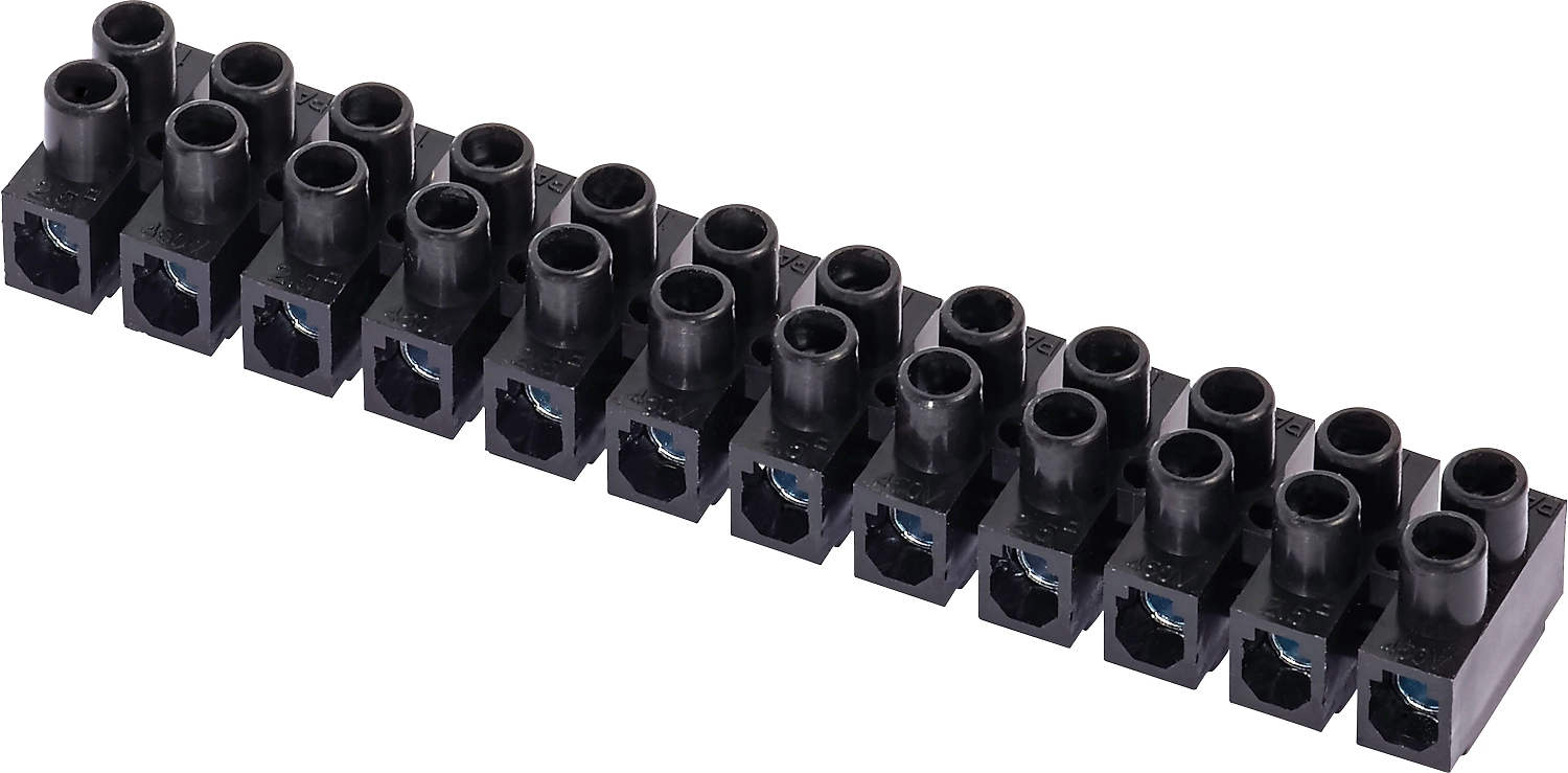 Колодка клеммная OBI винтовая 12 пар 4 кв.мм 2шт