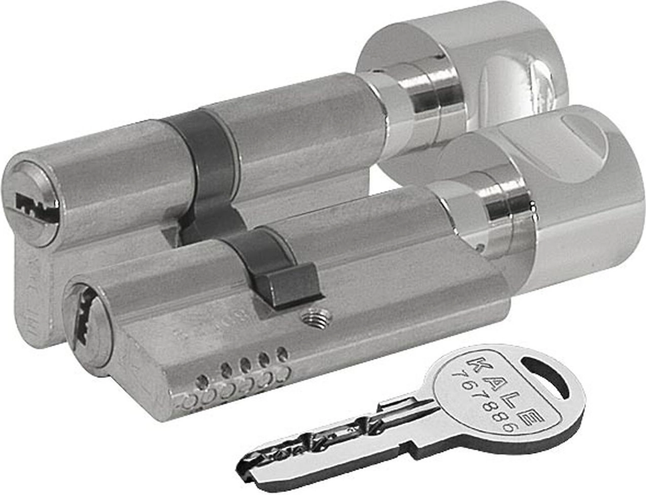 Цилиндр Kale Kilit 164 OBS SCE/100 мм (45+10+45)ключ/вертушка никель 