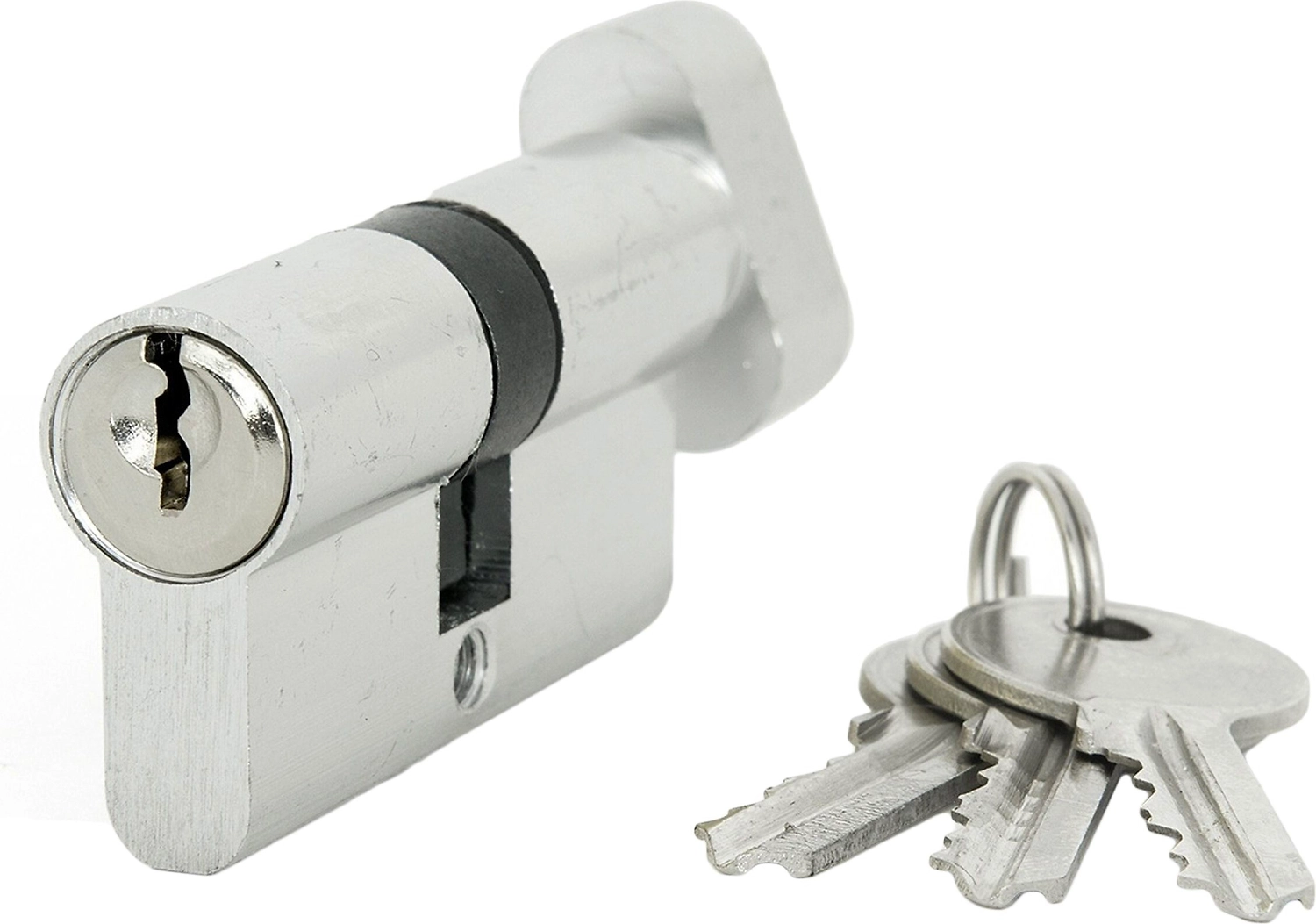 Цилиндр Фабрика замков E AL 60 CP Т01 (30х30) мм ключ-вертушка хром