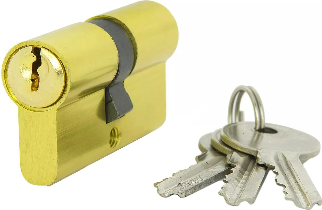 Цилиндр Фабрика замков E AL 60 PB (30х30) мм ключ/ключ латунь