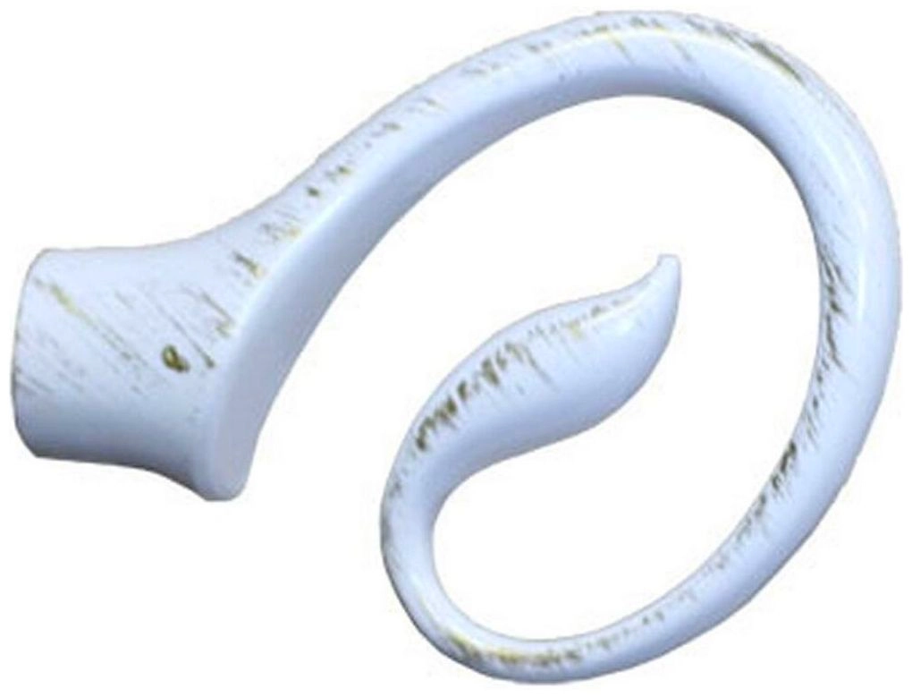 Наконечник для карниза HOME ACCESSORY стальной сплав белый классик d16 мм крюк