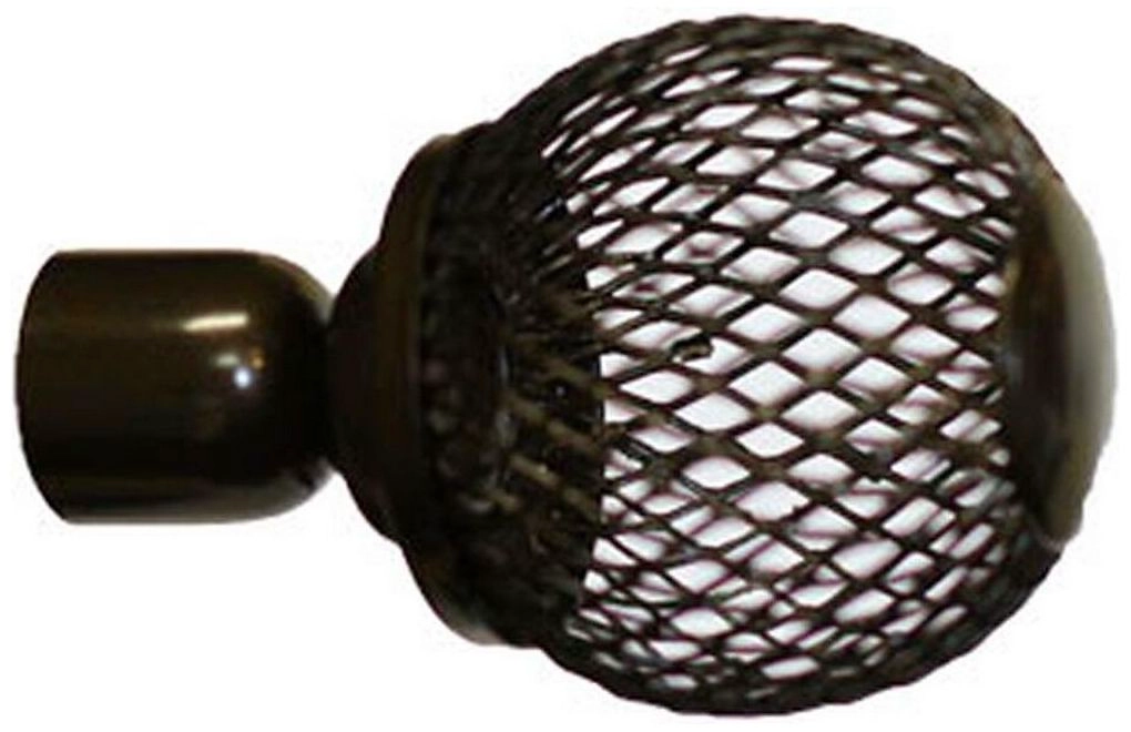 Наконечник для карниза HOME ACCESSORY стальной сплав шоколад d16 мм шар сетка