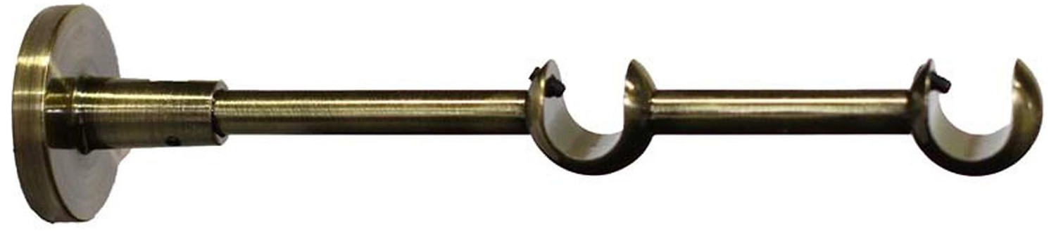 Держатель для карниза 2 ряда HOME ACCESSORY сталь золото антик d16 мм открытый