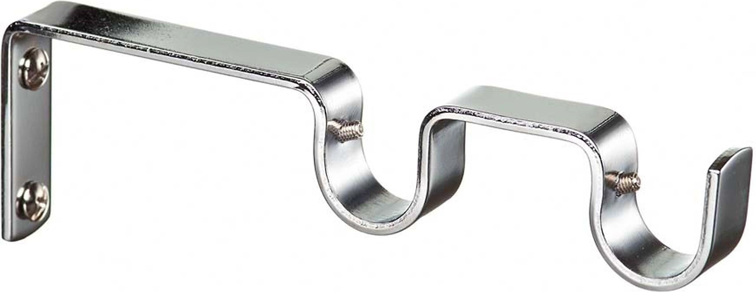 Держатель для карниза 2 ряда ORBIS Эконом алюминий хром 140 мм d16