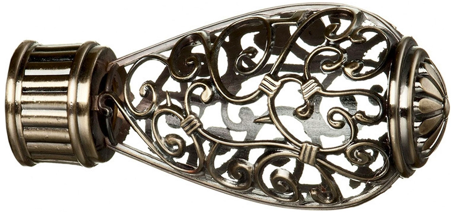 Наконечник для карниза ORBIS Кружево d28 мм стальной сплав золото антик 1 шт