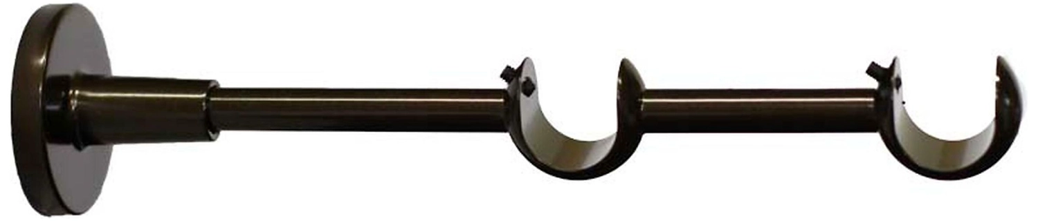 Держатель для карниза 2 ряда HOME ACCESSORY стальной сплав шоколад 215 мм d20 мм