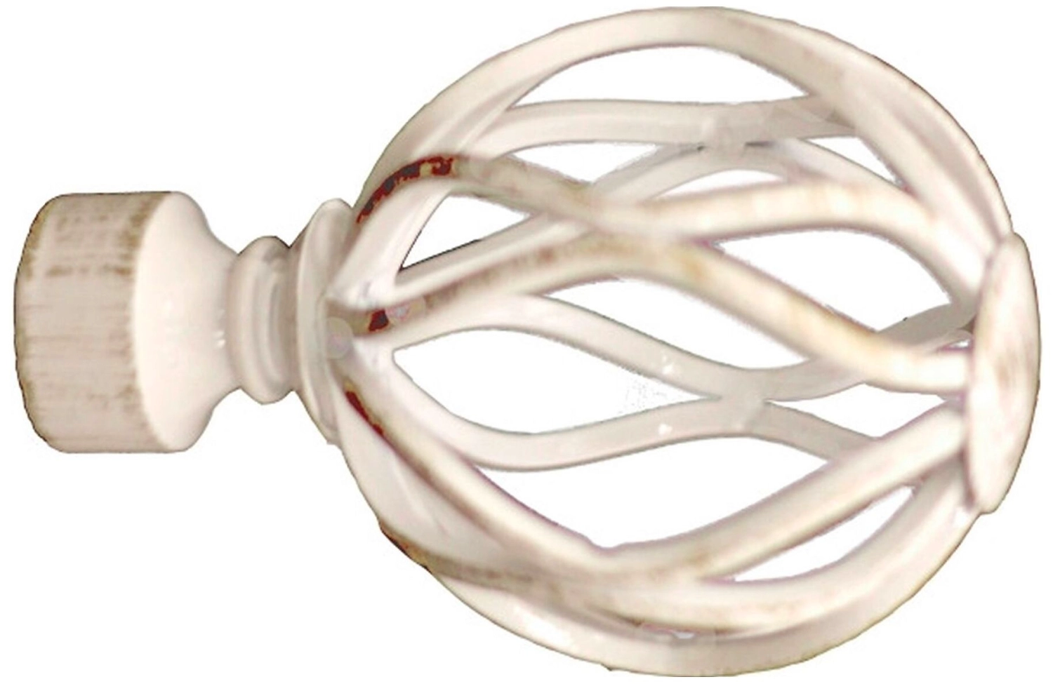 Наконечник для карниза HOME ACCESSORY витая сфера d20 белый классик