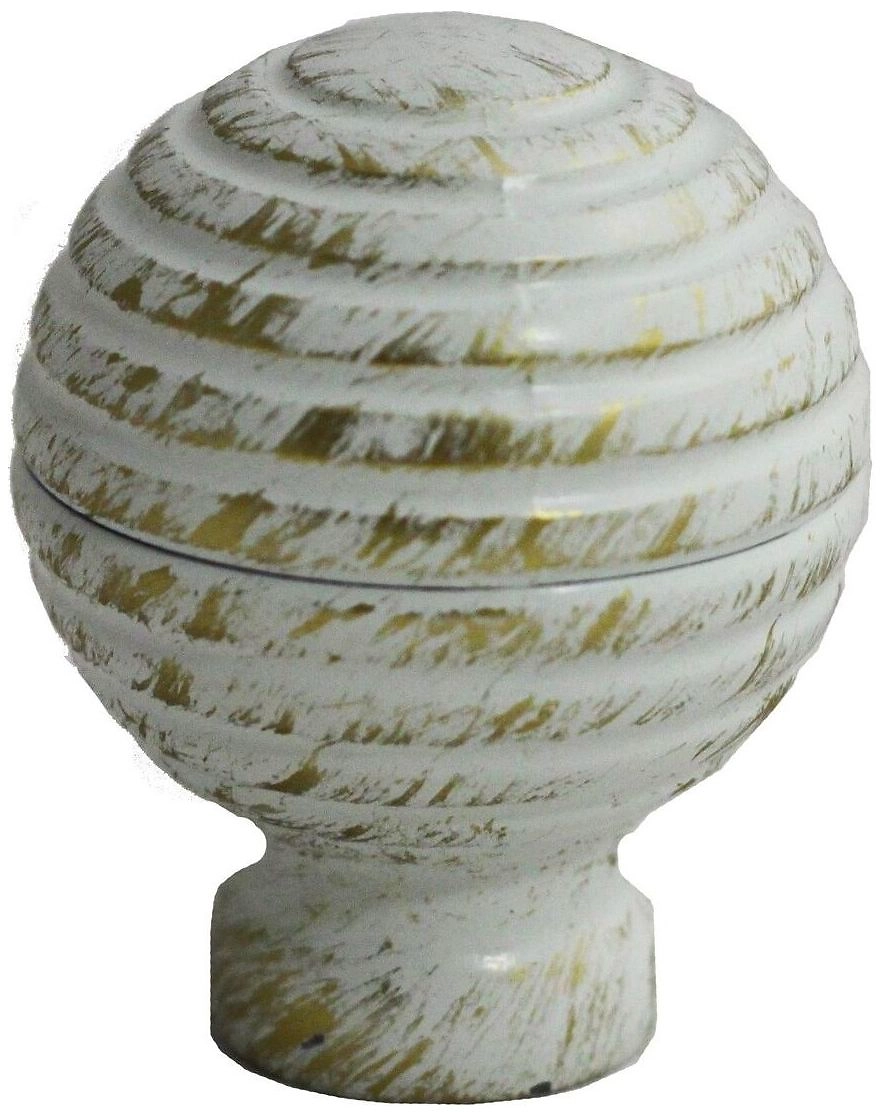 Наконечник клубок HOME ACCESSORY d20 белый классик