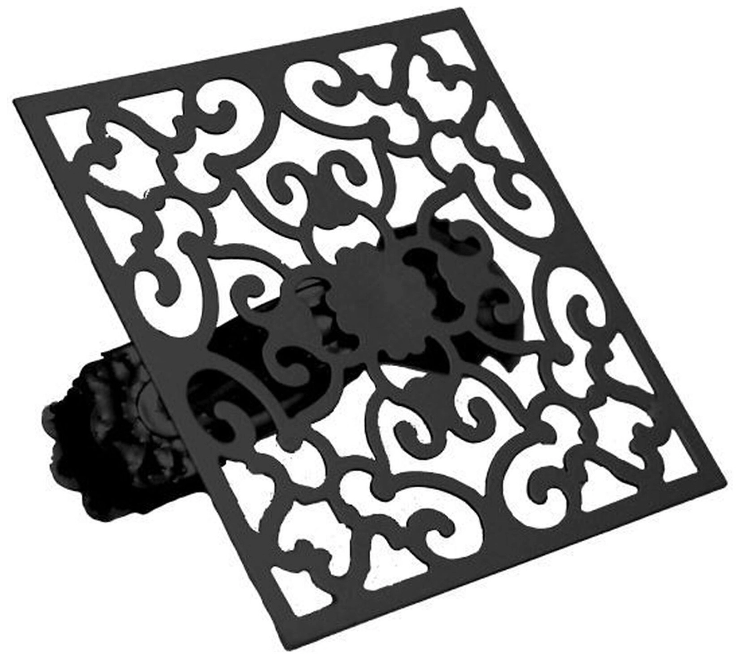 Клипса для штор HOME ACCESSORY металлическая черная 150 мм с узором