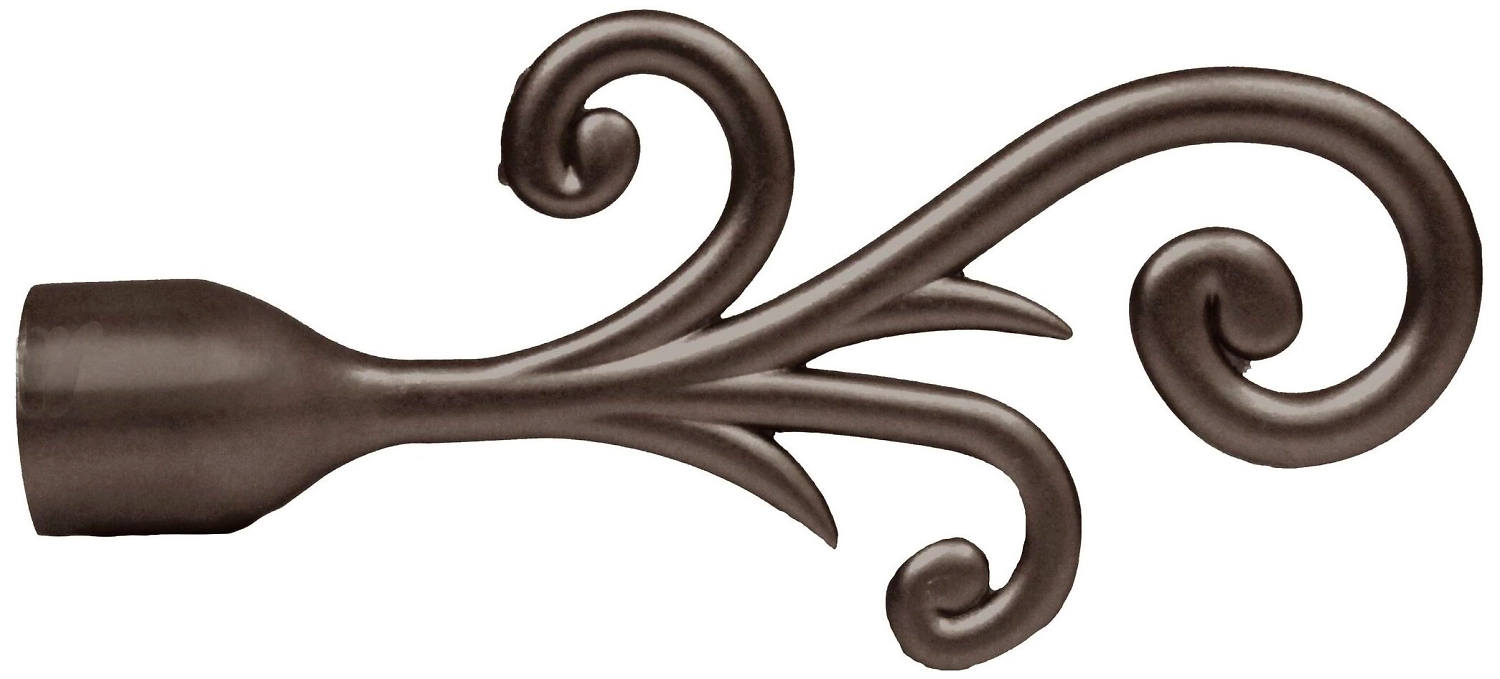 Наконечник для карниза HOME ACCESSORY 20.39.605 металлический черный грация