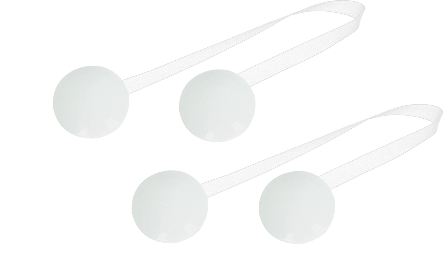 Клипсы магнитные для штор пластик белые 180 мм d35 мм 2 шт