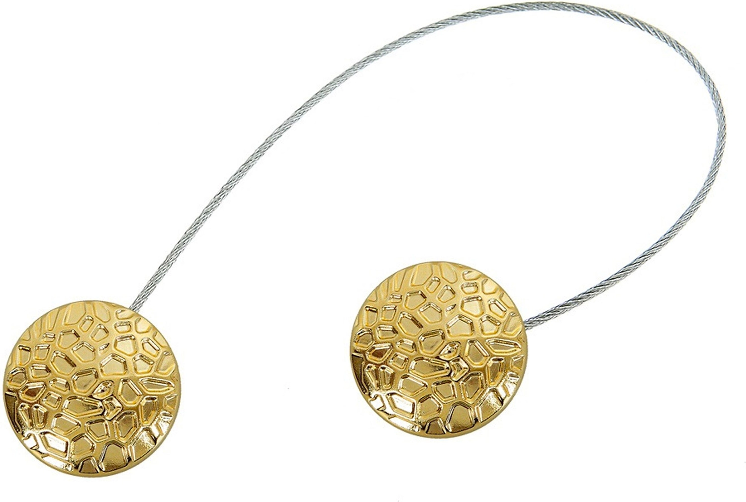 Клипсы магнитные для штор пластик золото 180 мм d45 мм