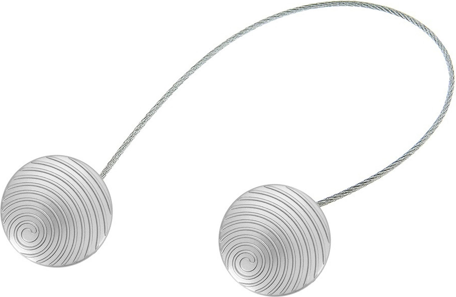 Клипсы магнитные для штор пластик светло-серые 180 мм d45 мм