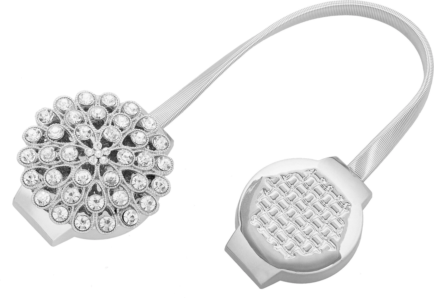 Клипсы магнитные для штор пластик белые 180 мм d55 мм брошь