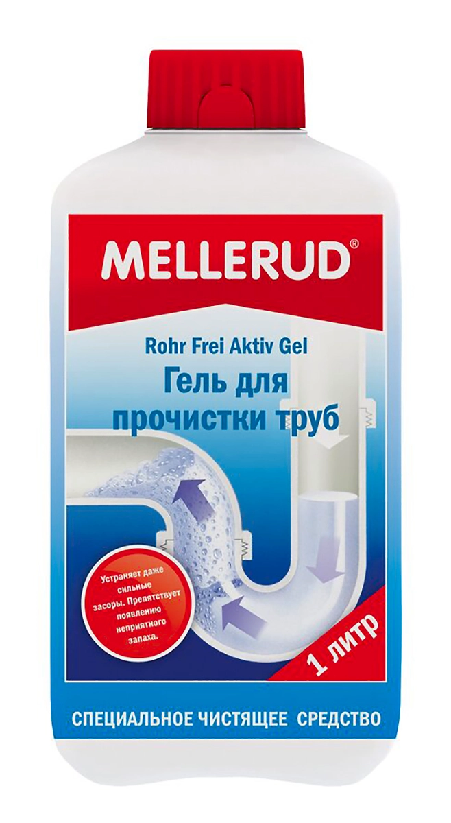 Гель для прочистки труб от засоров MELLERUD 1 л