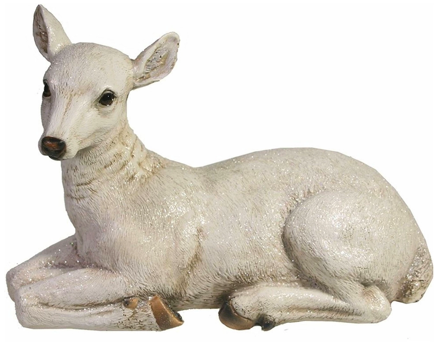 Фигурка литая Олениха белая 22x10 см