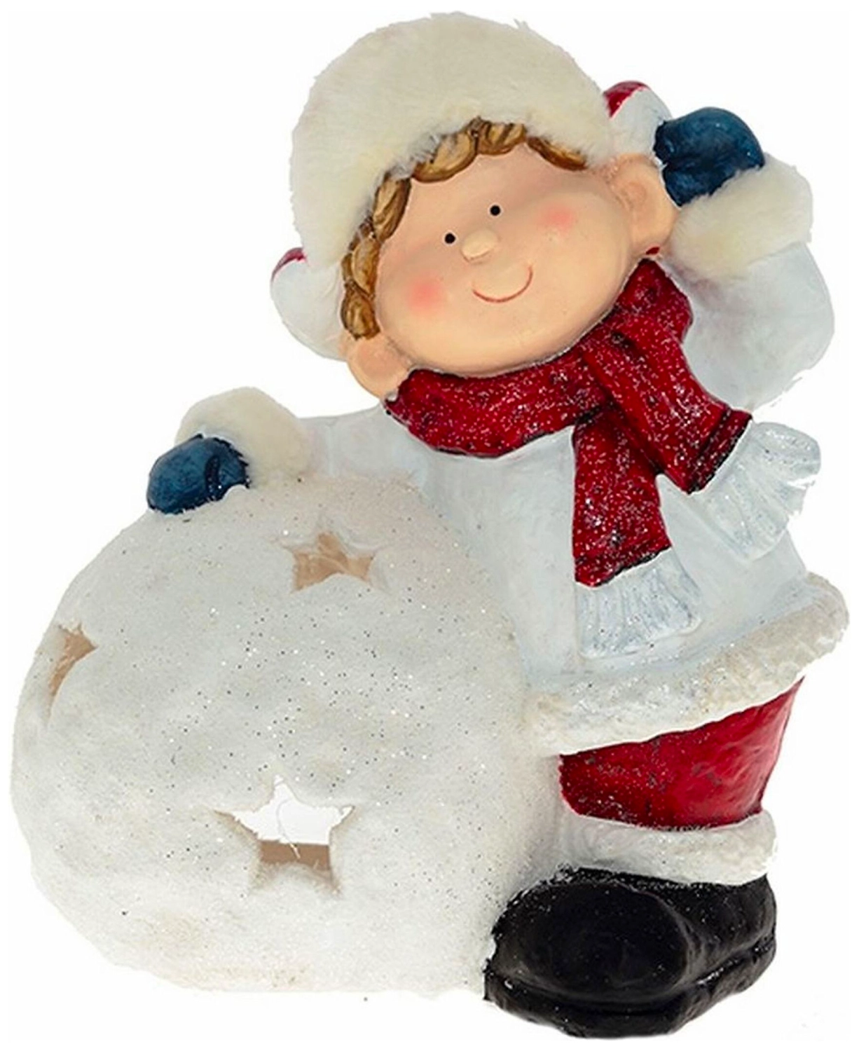 Фигурка литая Мальчик серый 32x24 см