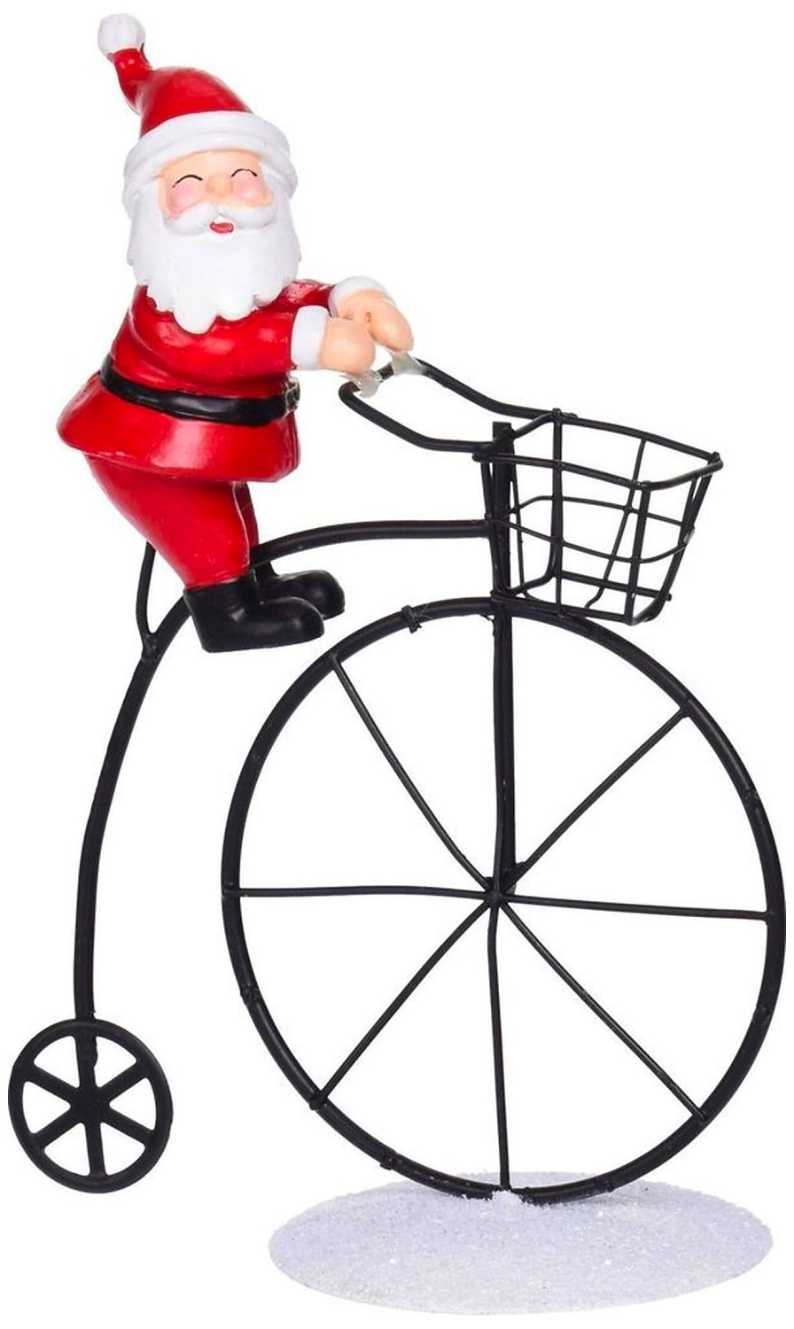 Статуэтка Санта на велосипеде 8,5х6,5х16 см