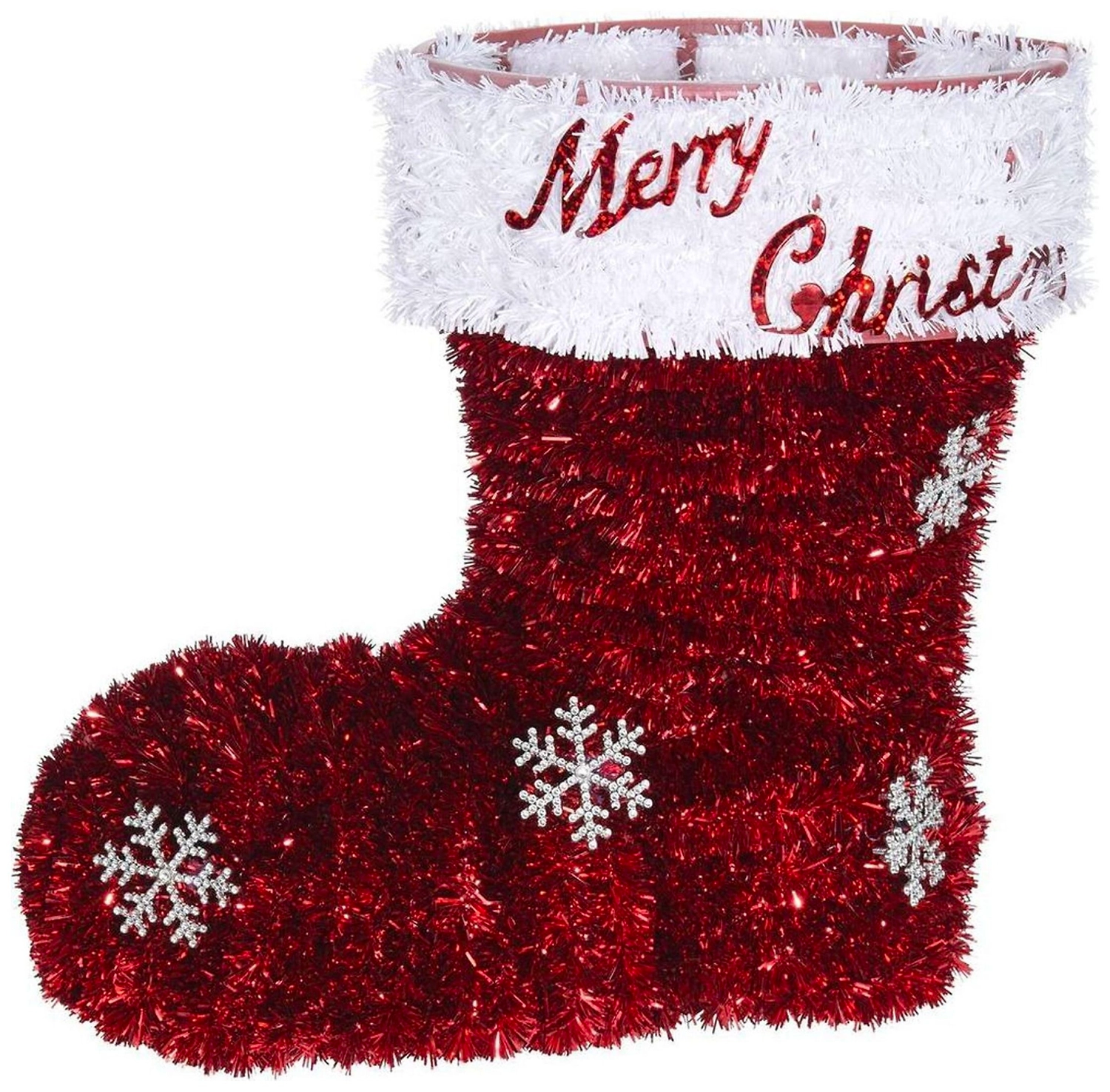 Фигура Рождественский сапожок красный 25х14 см