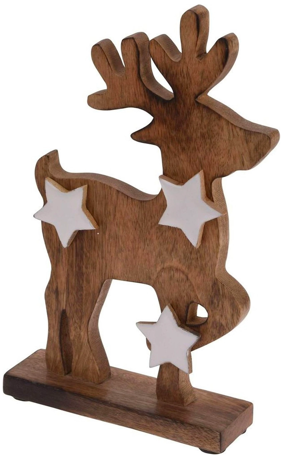 Статуэтка Олень деревянная коричневая 18х6,5х30 см