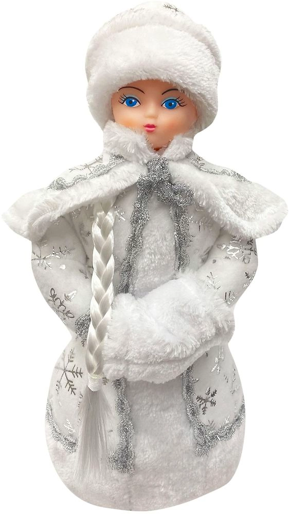 Фигурка Снегурочка в белой одежде 35 см