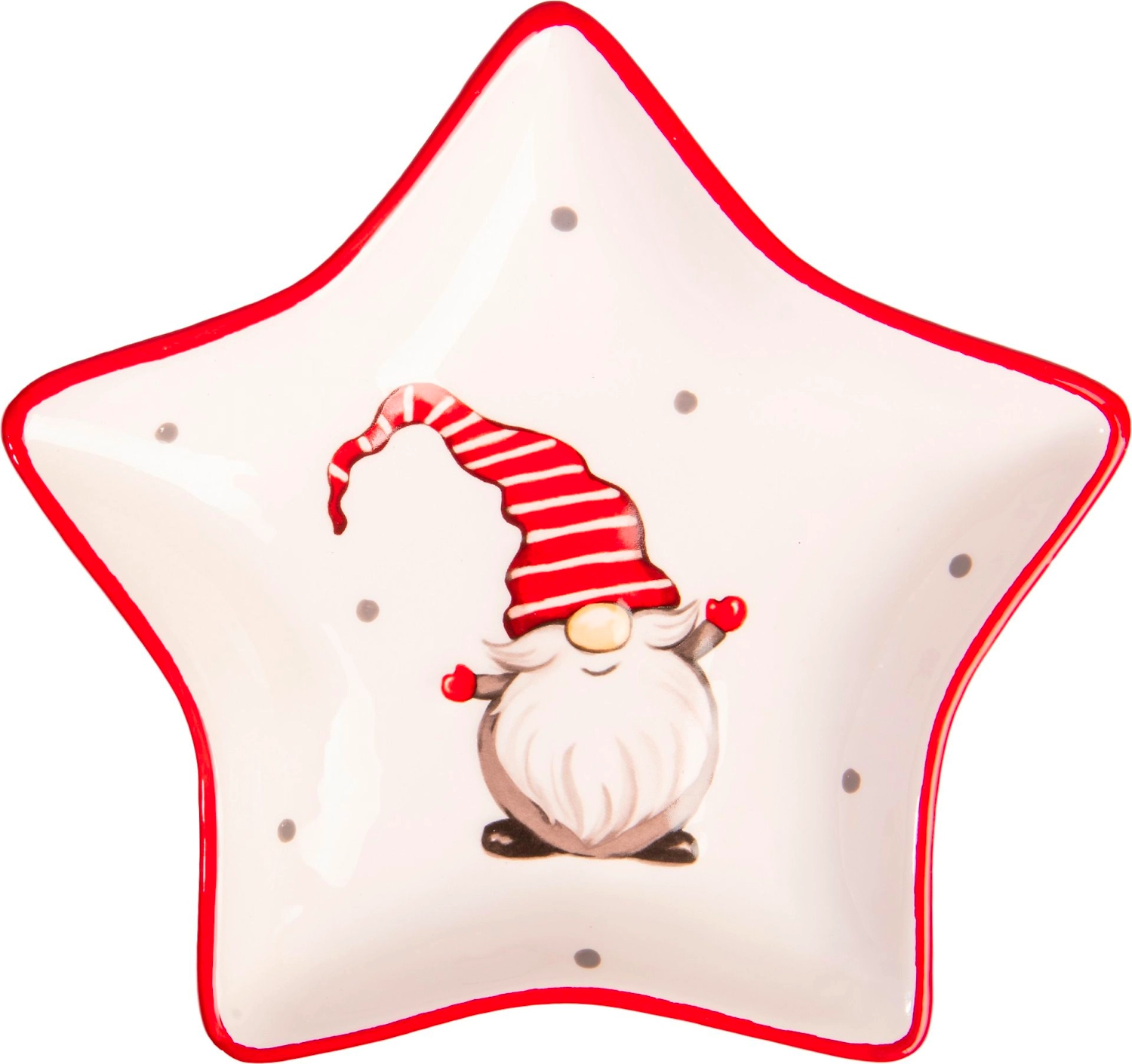 Тарелка Гном керамика многоцветная 20,2 см