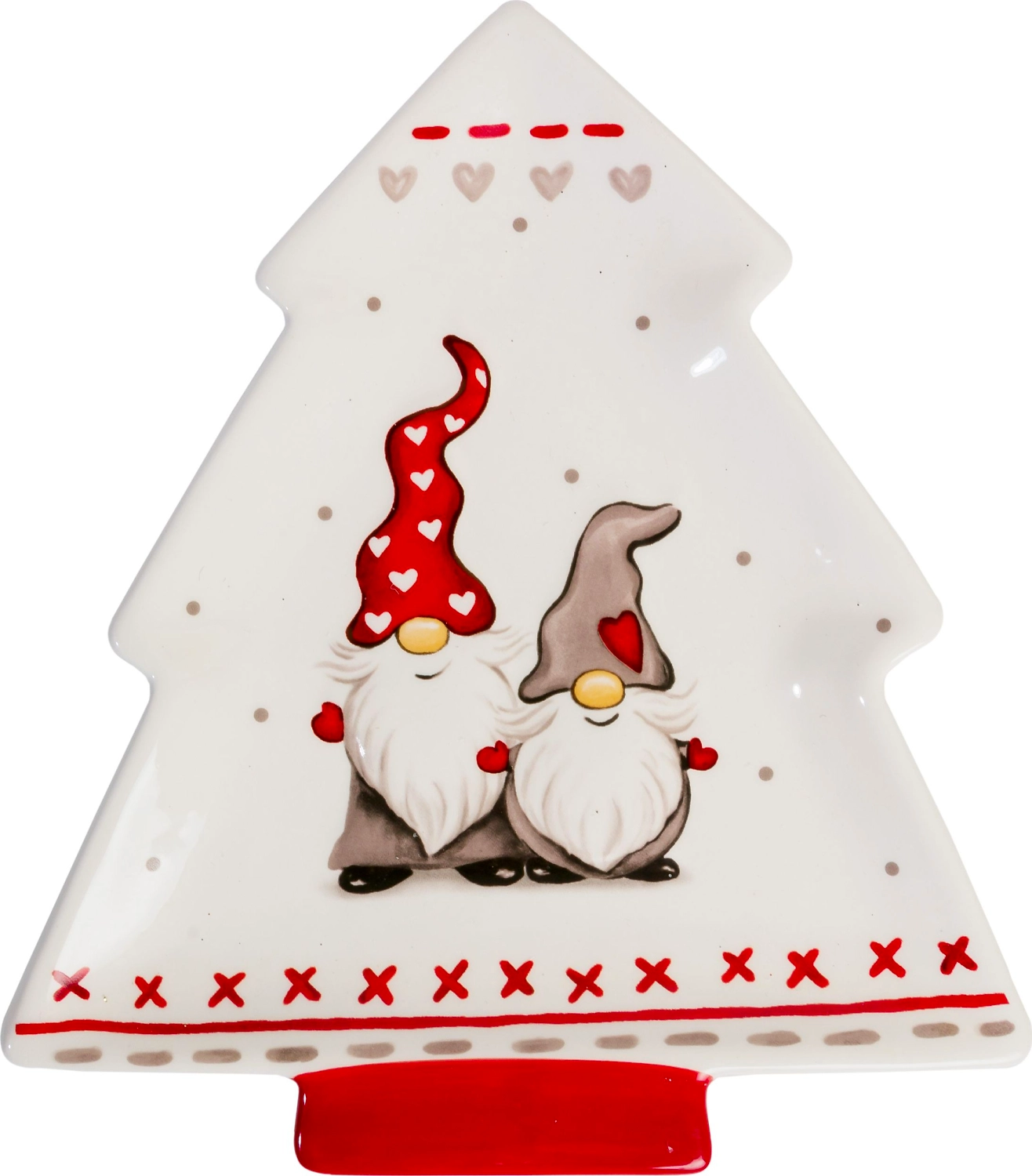 Тарелка Елка керамическая многоцветный 22,2 см