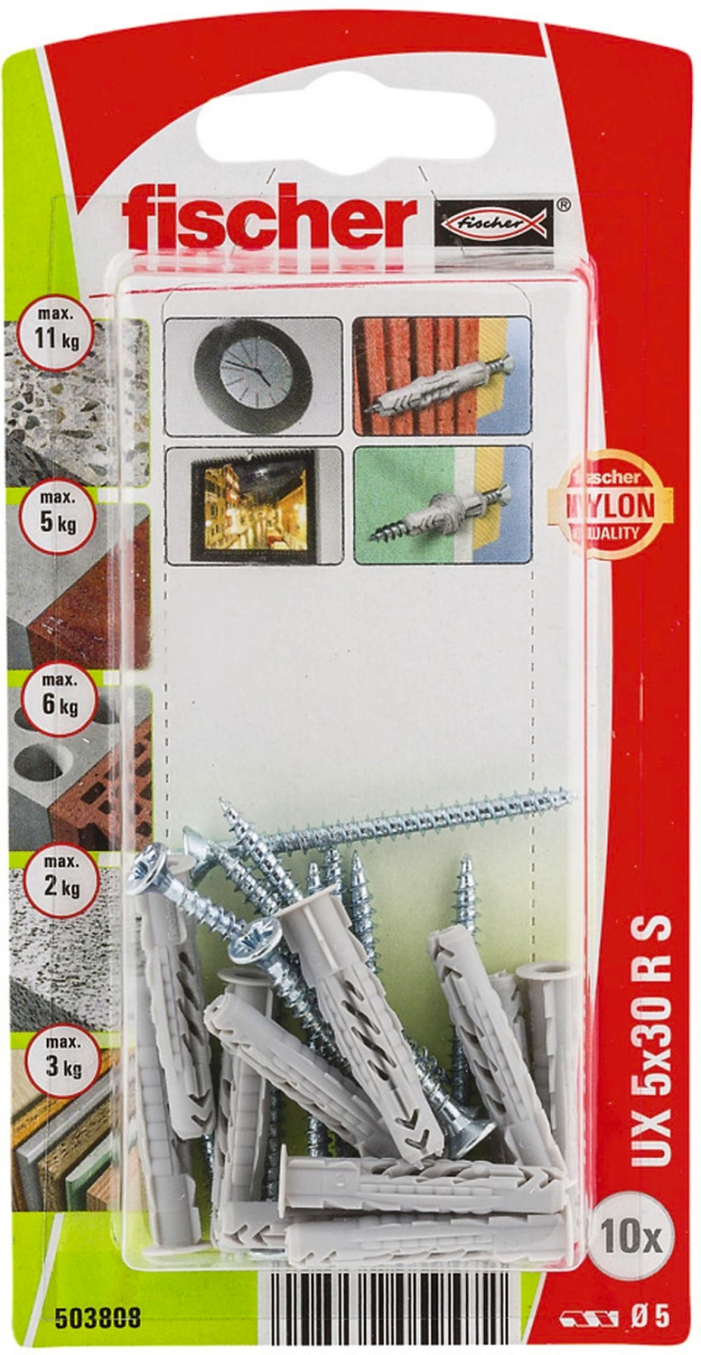 Дюбель универсальный распорный Fischer 5x30 мм 10 шт