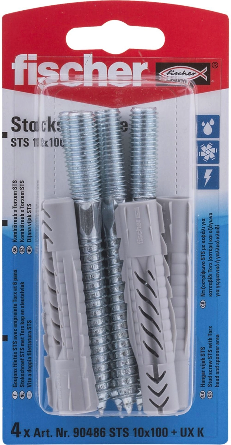 Дюбель универсальный распорный Fischer UX 10x100 мм 4 шт