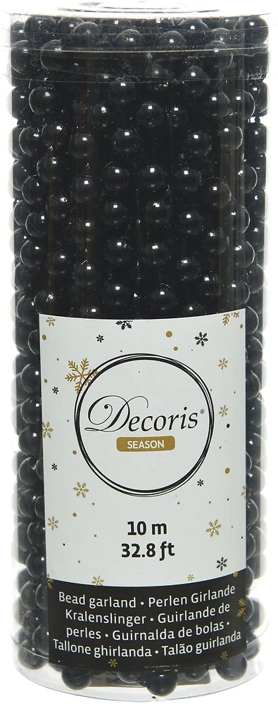 Бусы новогодние черные 1 м