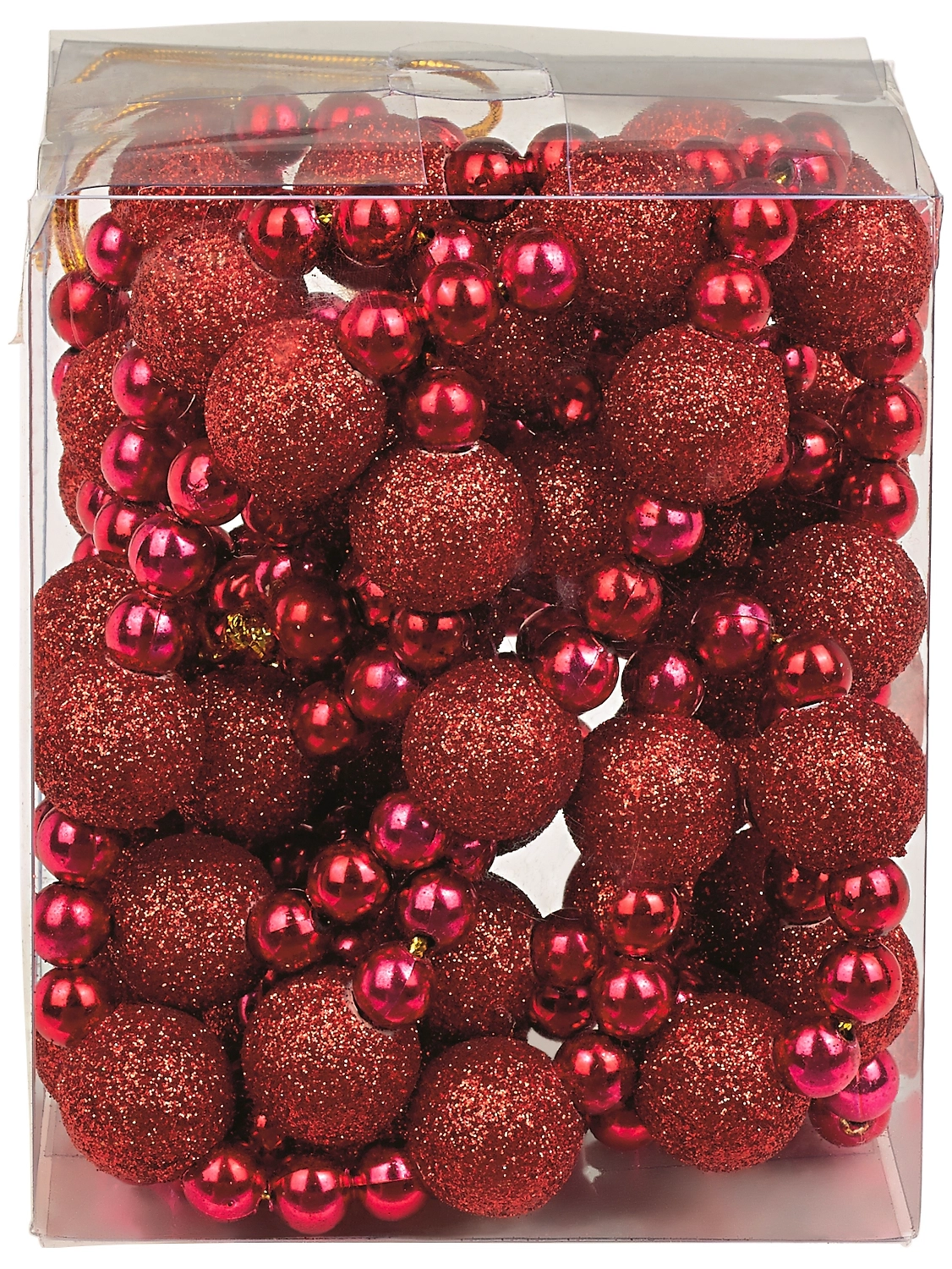 Бусы новогодние красные 270 см