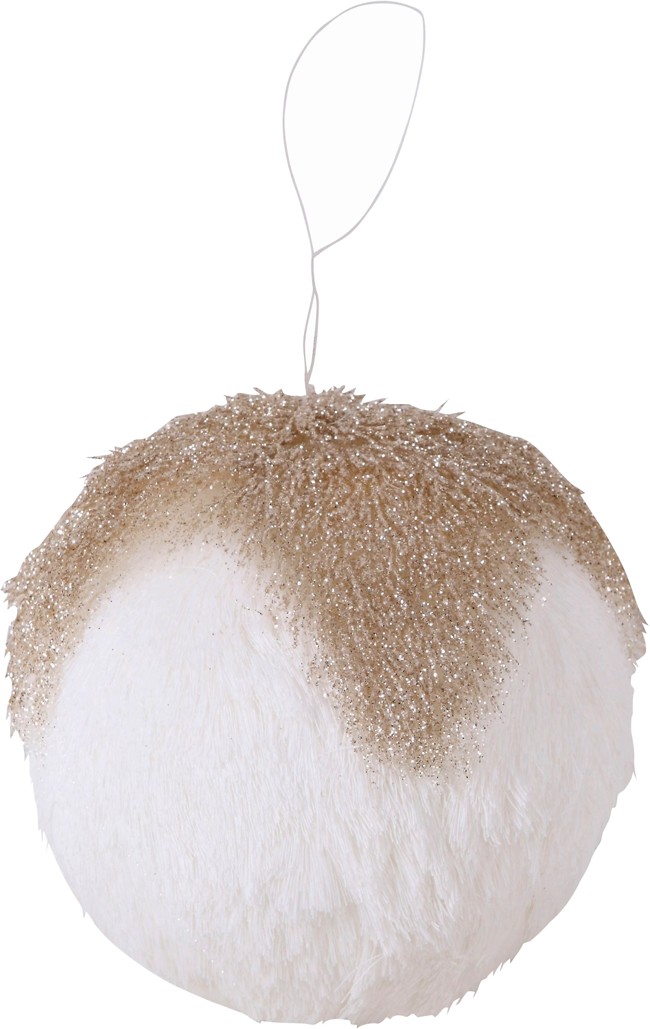 Елочная игрушка Шар белый 12 см