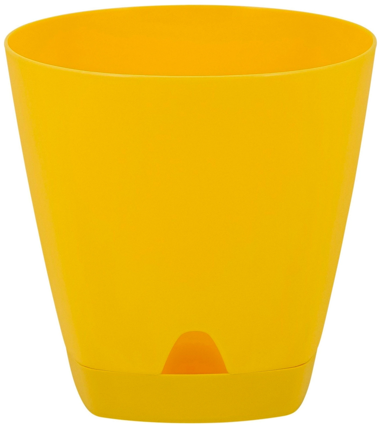 Горшок InGreen Amsterdam d11 см 0,65 л полипропиленовый желтый с поддоном