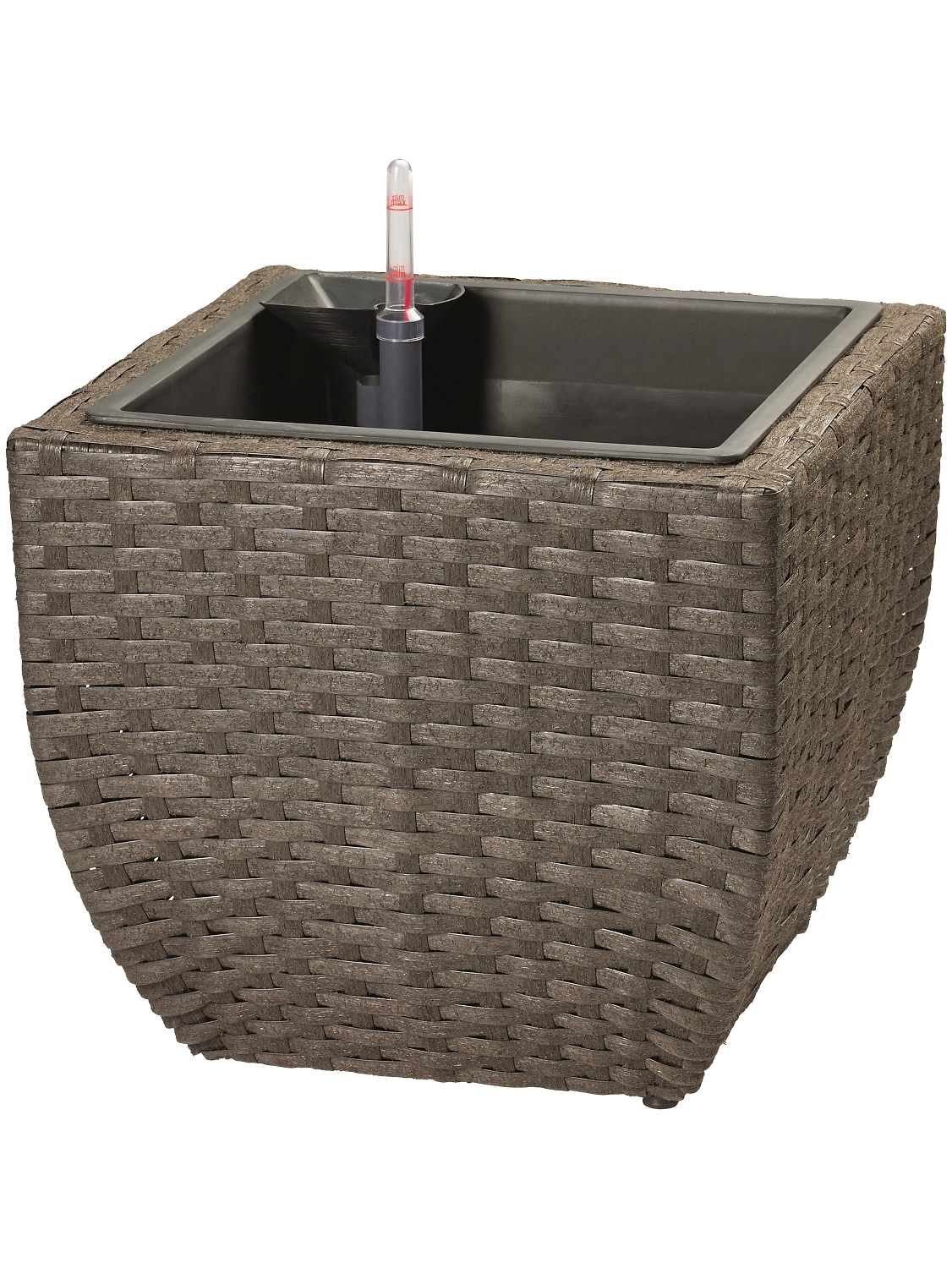 Кашпо Roanne 28х28х27 см искусственный ротанг темно-коричневый